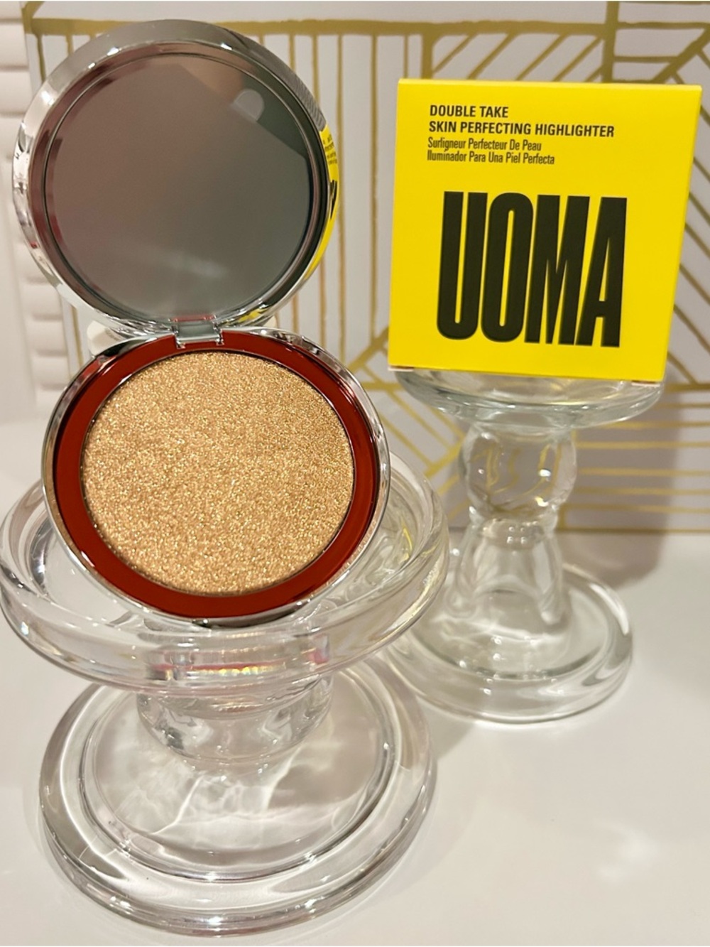 ✨ UOMA Beauty Double Take Skin Perfecting Highlighter Bronze Venus |New in Box ✨